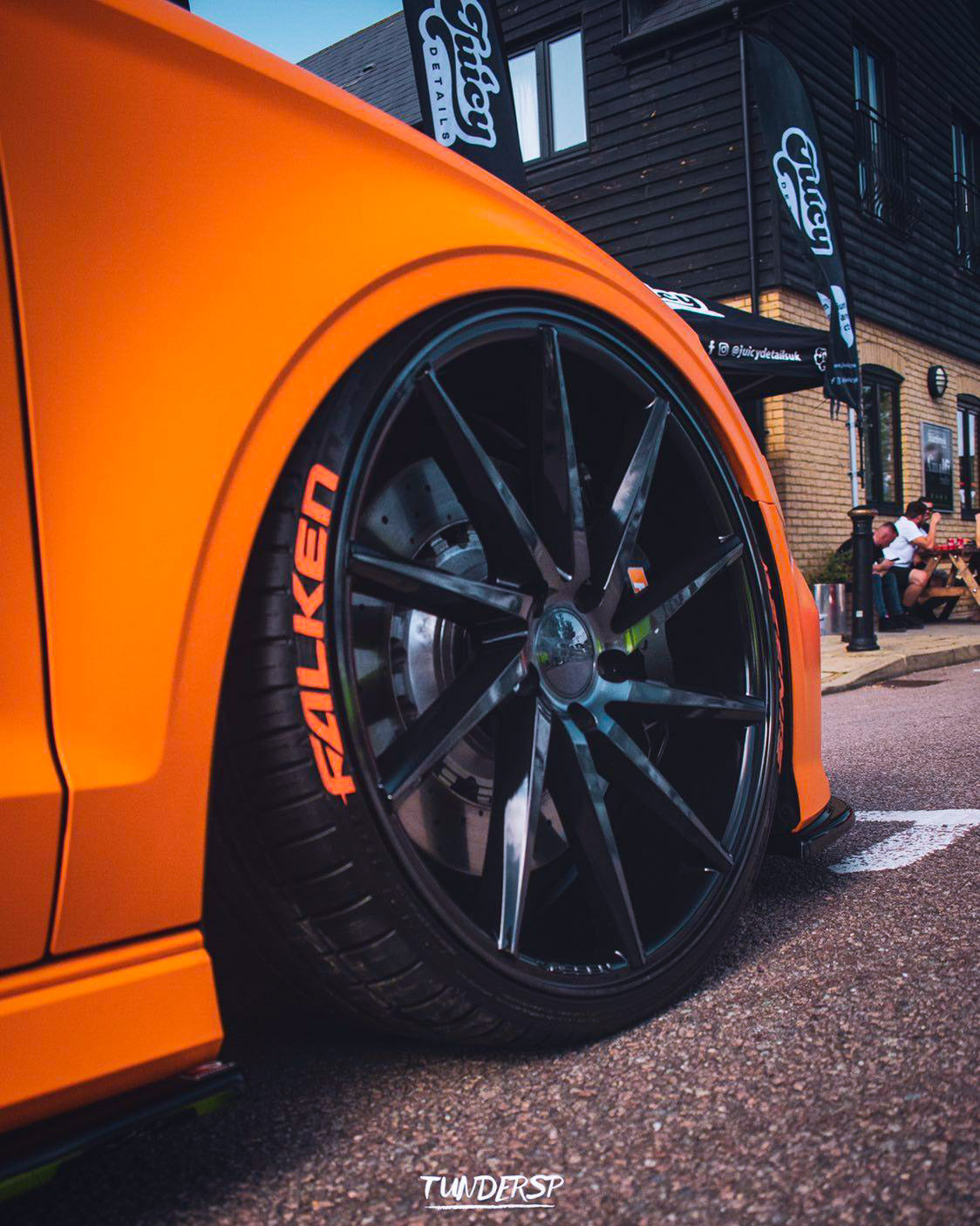 Orange Falken Tire Stickers