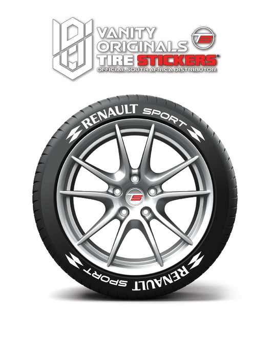 Renault Sport Dimond Flag Tire Stickers