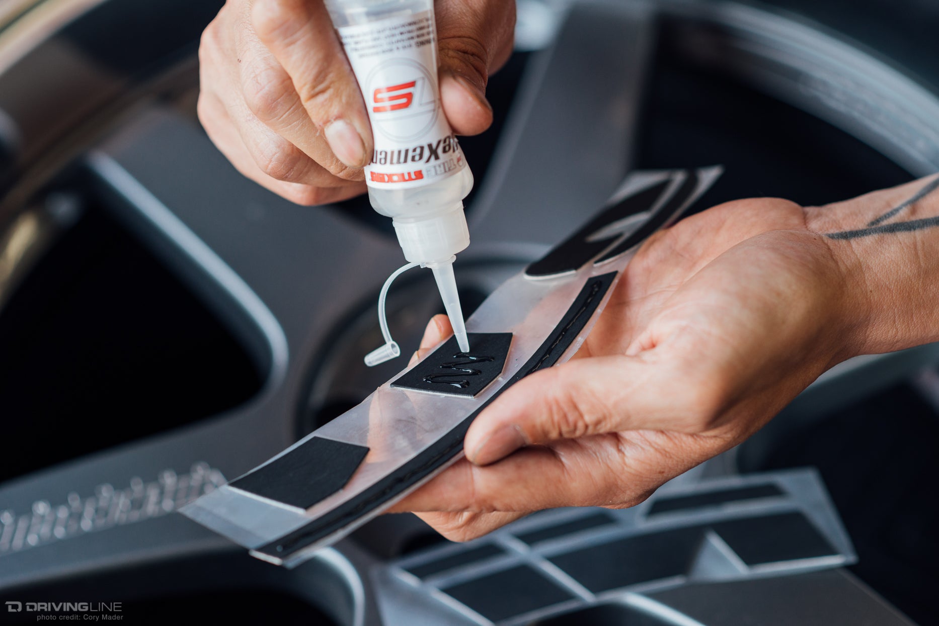 add adhesive to decal
