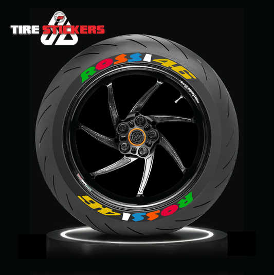 Rossi 46 Bike Tire Stickers