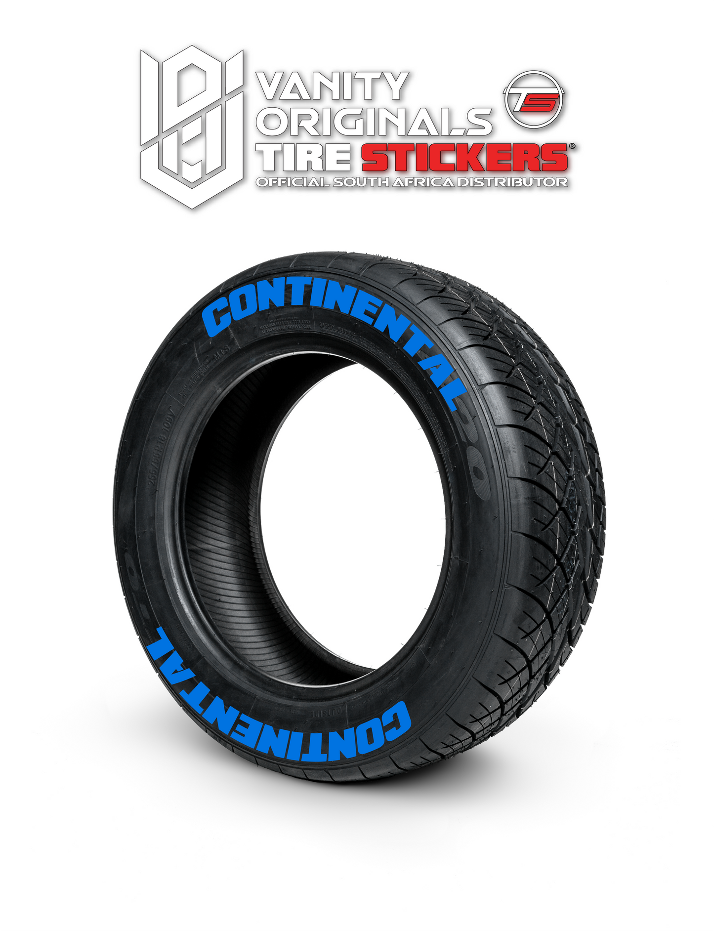 Continental Bold ( 8x Rubber Decals, Adhesive & Instructions Included )