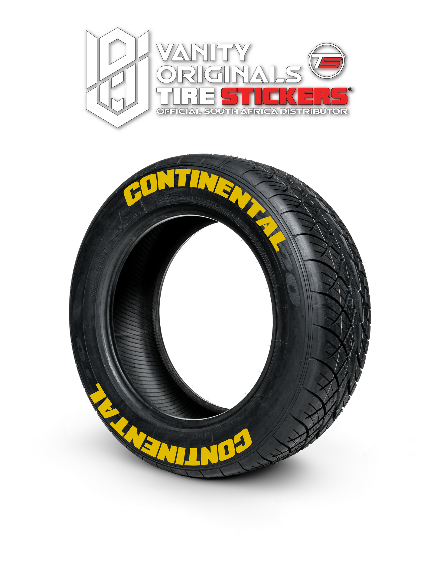 Continental Bold ( 8x Rubber Decals, Adhesive & Instructions Included )