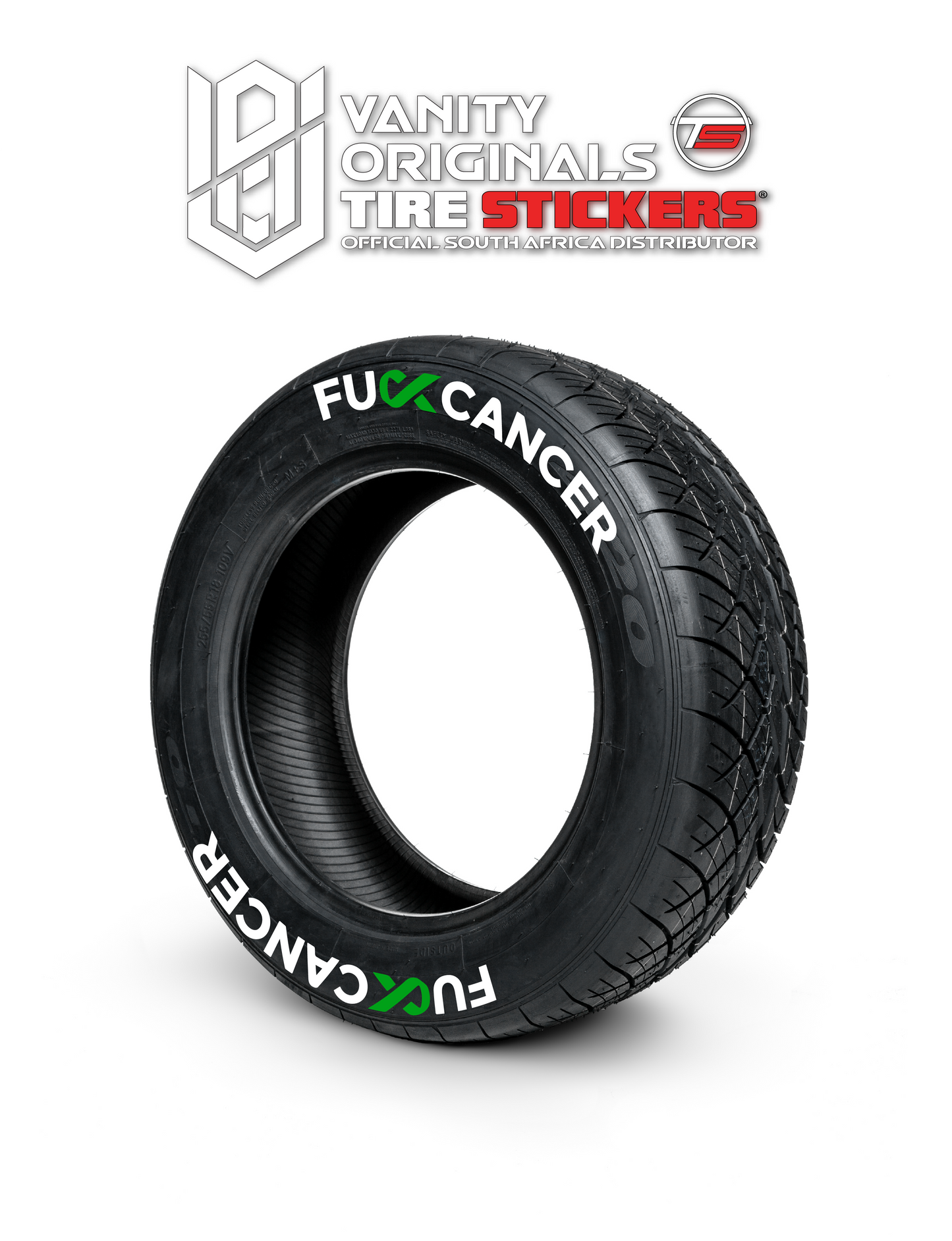 F-ck Cancer Tire Stickers