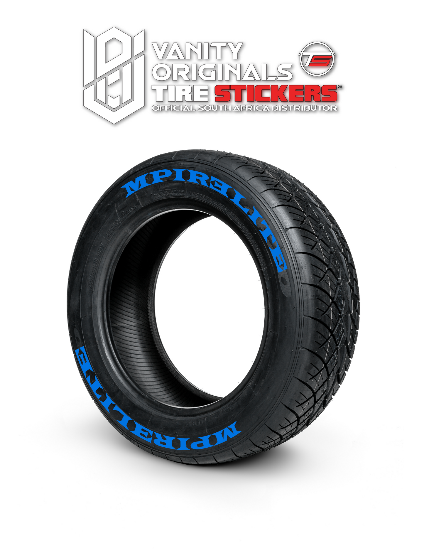 Mpirelite ( 8x Rubber Decals, Adhesive & Instructions Included )