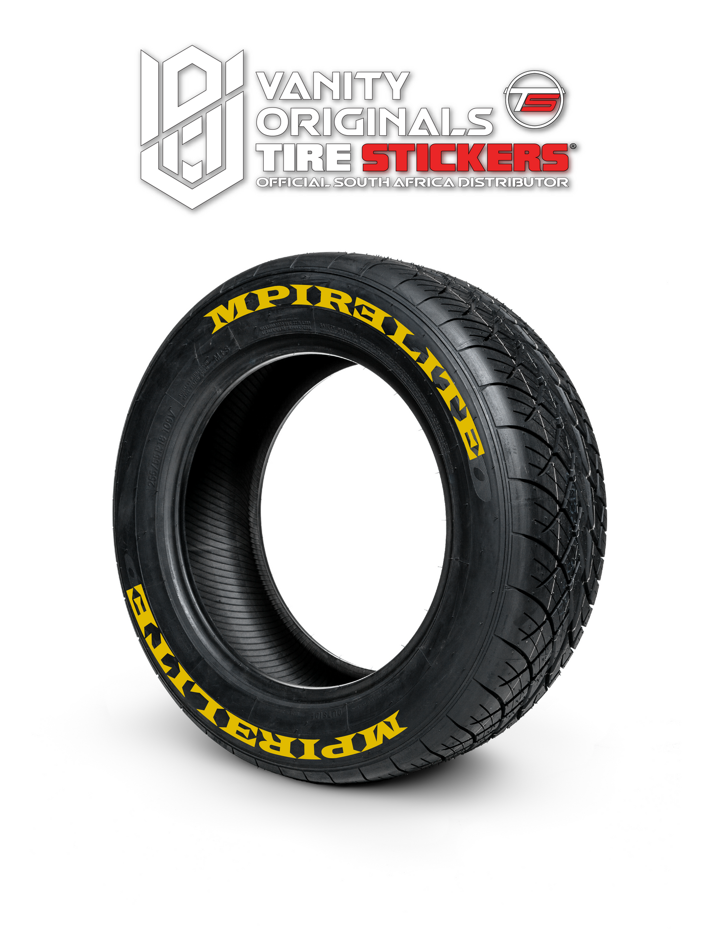 Mpirelite ( 8x Rubber Decals, Adhesive & Instructions Included )