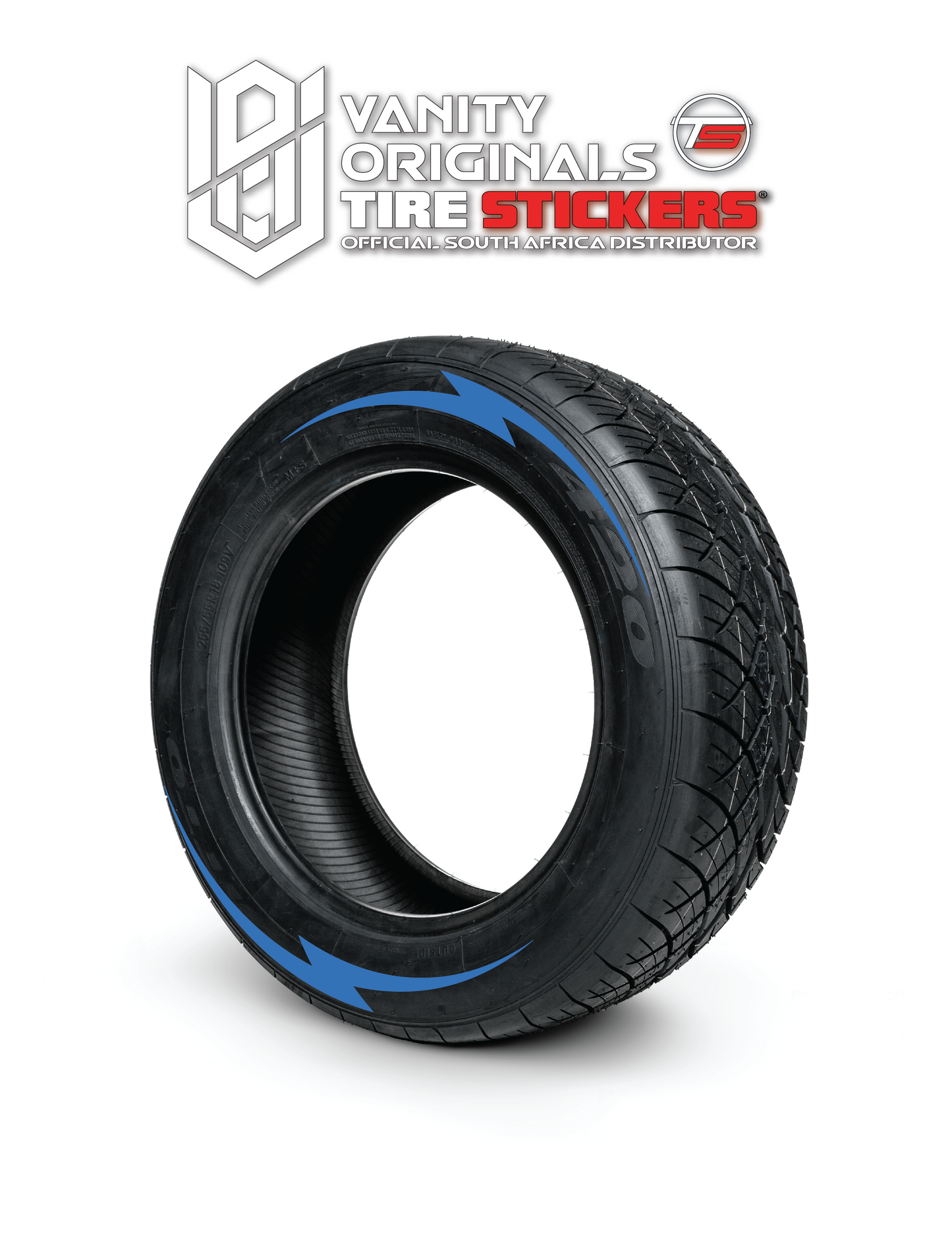 Stripes Lightning Tire Stickers