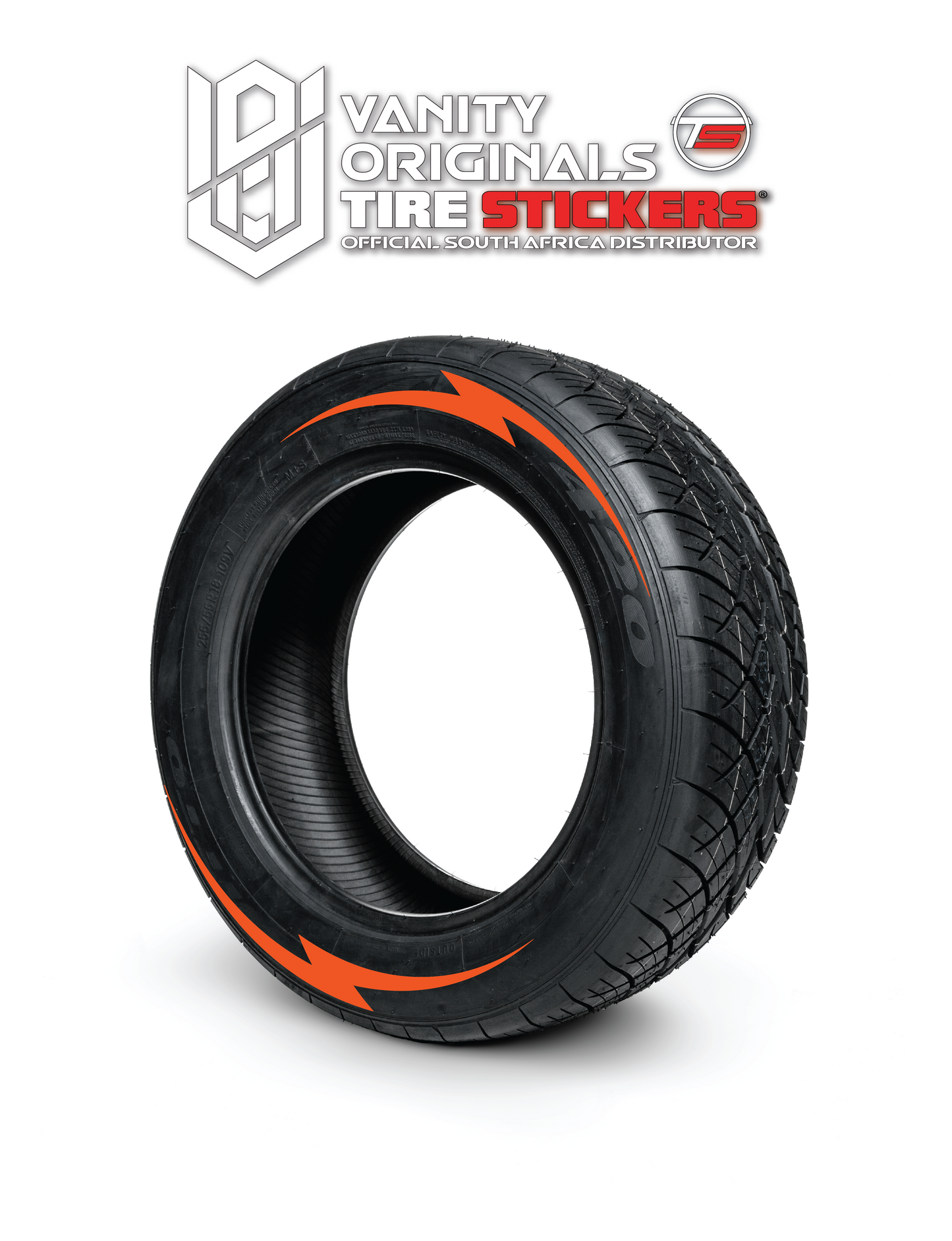 Stripes Lightning Tire Stickers