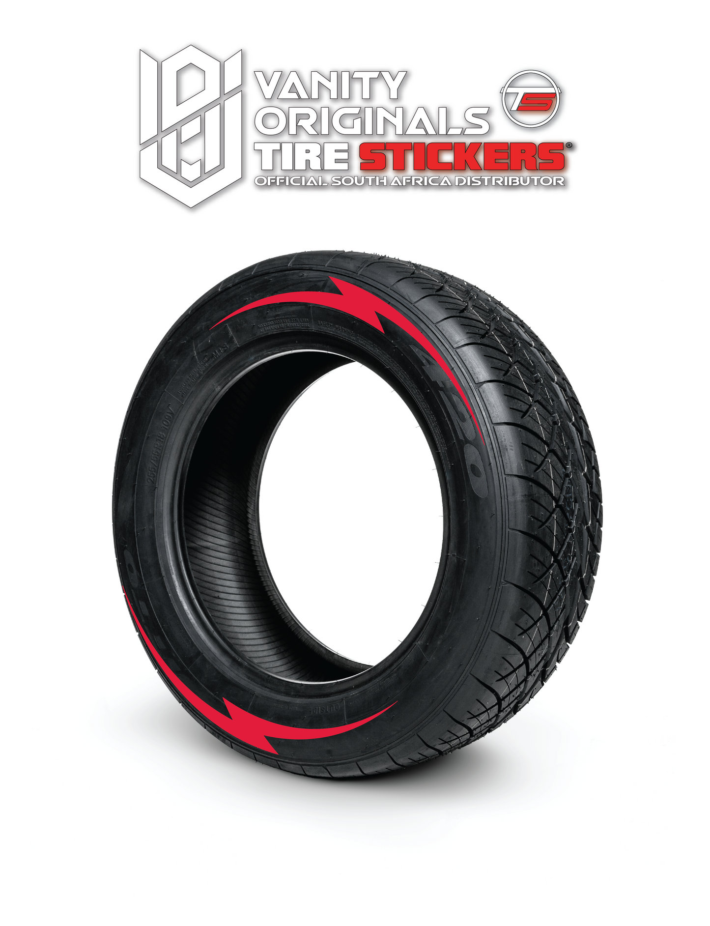 Stripes Lightning Tire Stickers
