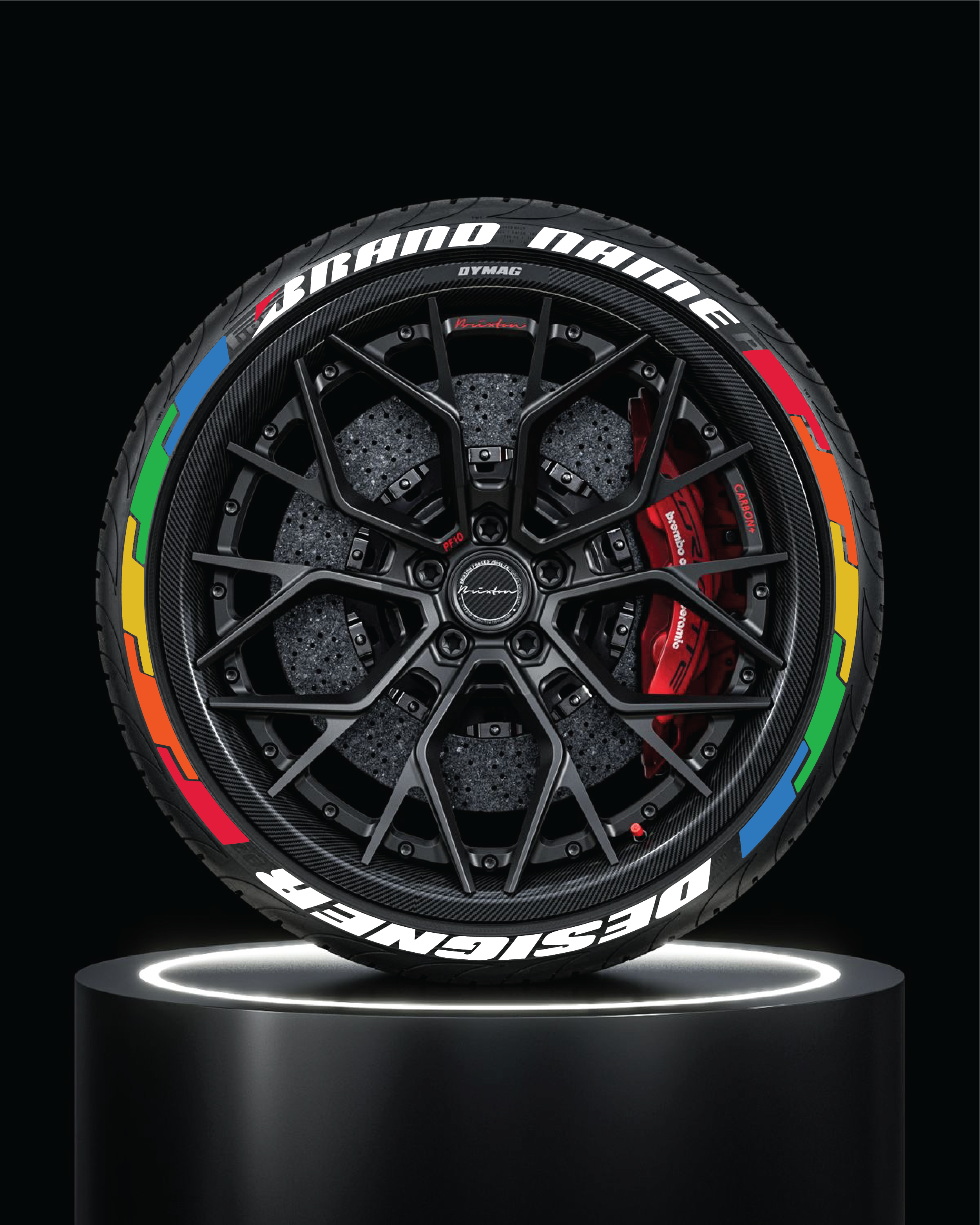 Brand Name Tyre Customizer Tire Stickers – Custom and Brand Tyre Lettering