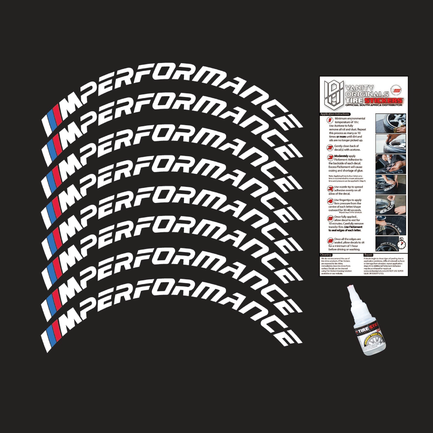 M Performance Tire Stickers