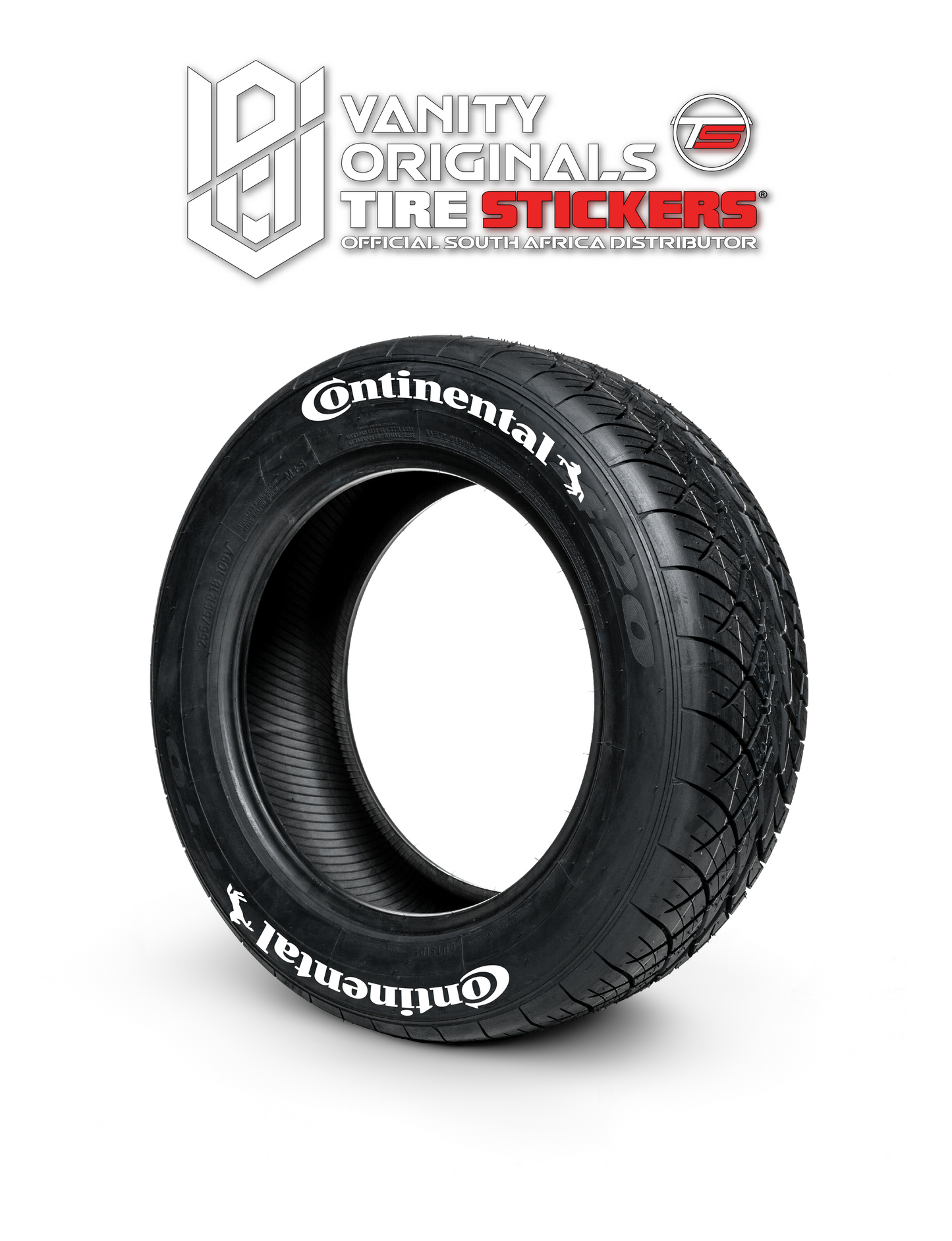 Continental ( 8x Rubber Decals, Adhesive & Instructions Included )