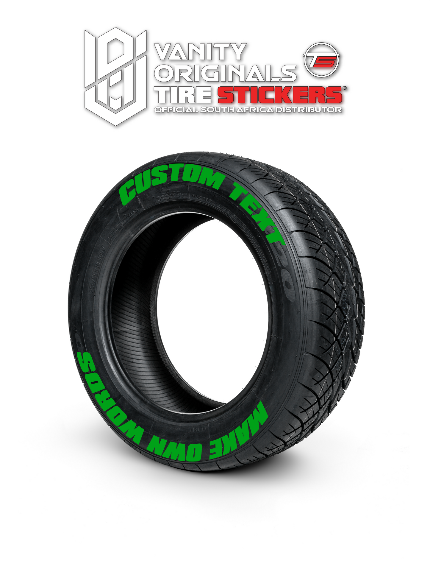 make your own tire stickers green