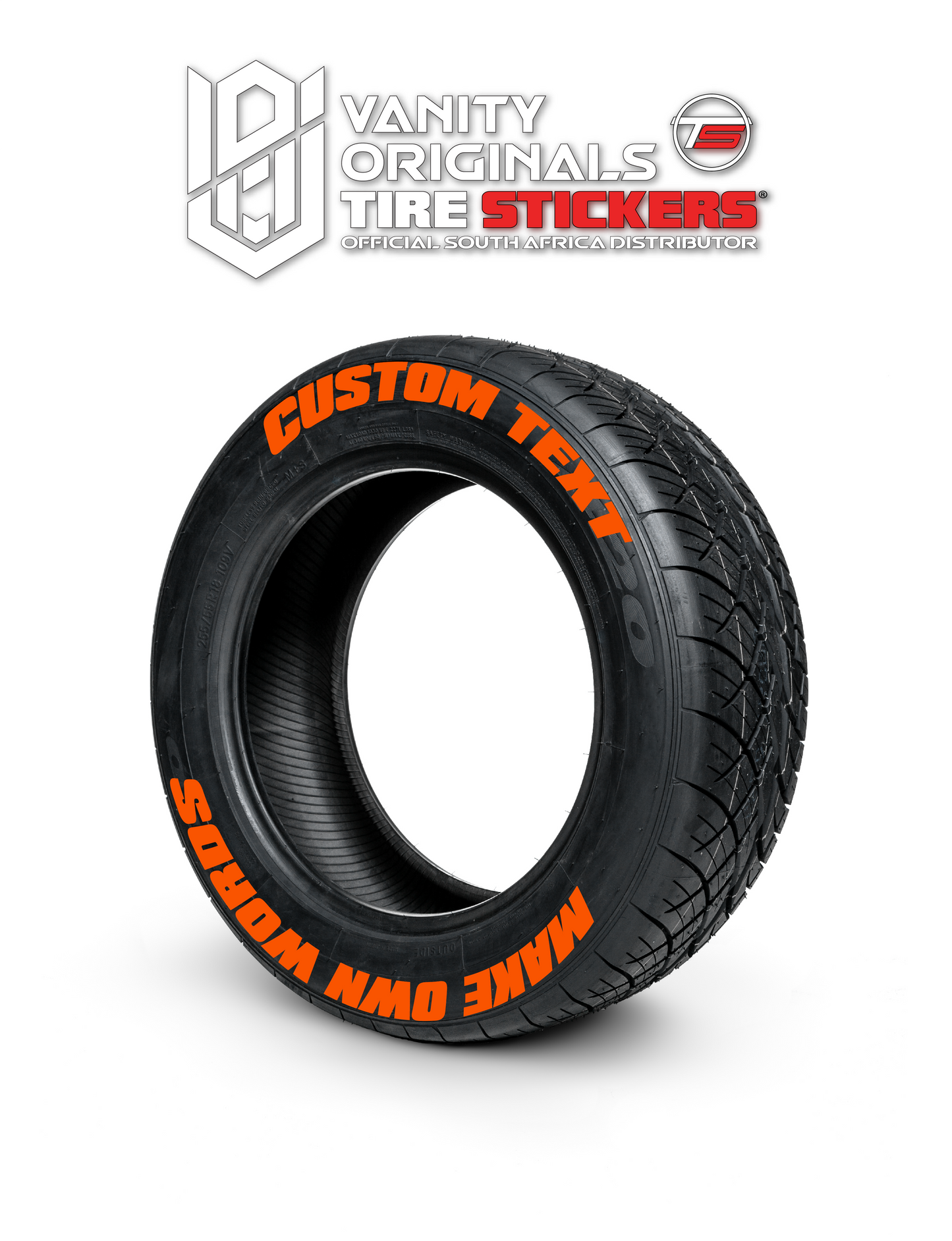 make your own tire stickers orange