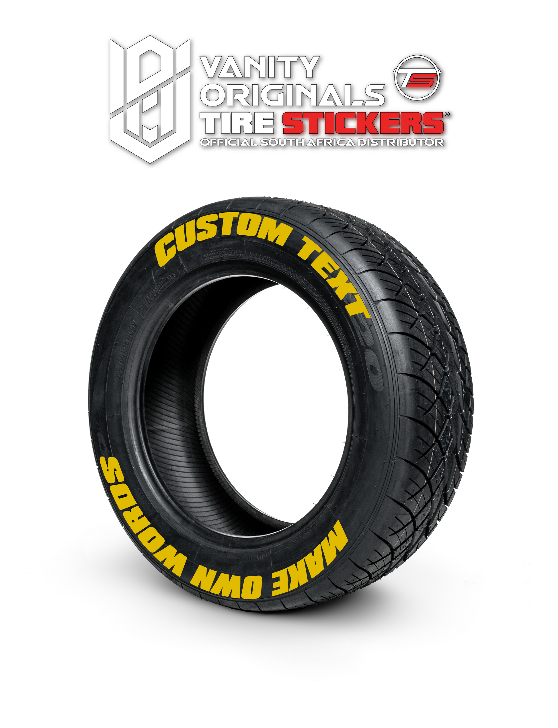 make your own tire stickers yellow