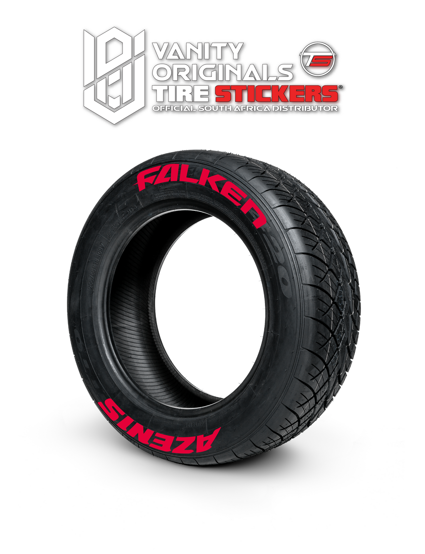 Falken Azenis ( 8x Rubber Decals, Adhesive & Instructions Included )