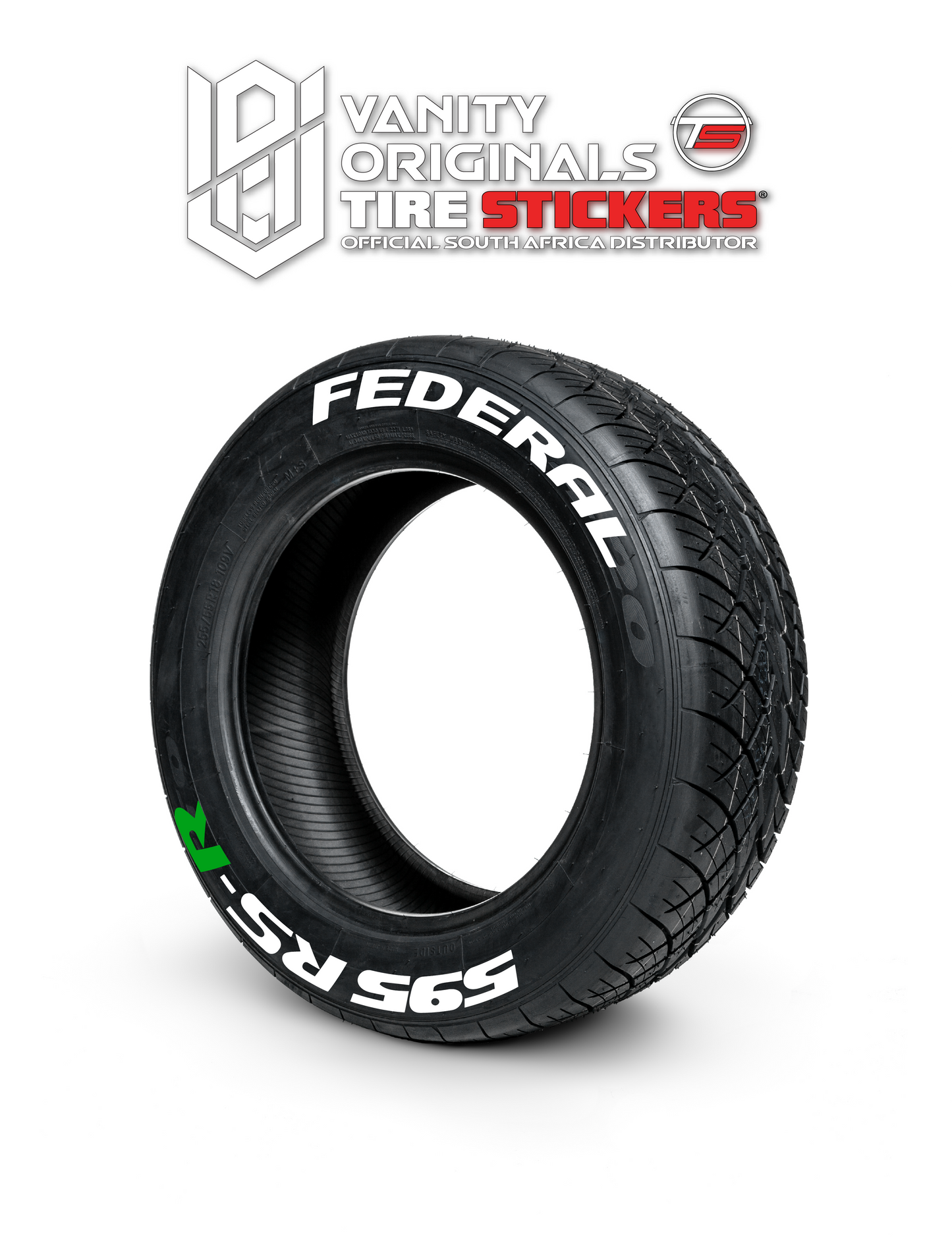 Federal 595 RS-R ( 8x Rubber Decals, Adhesive & Instructions Included )