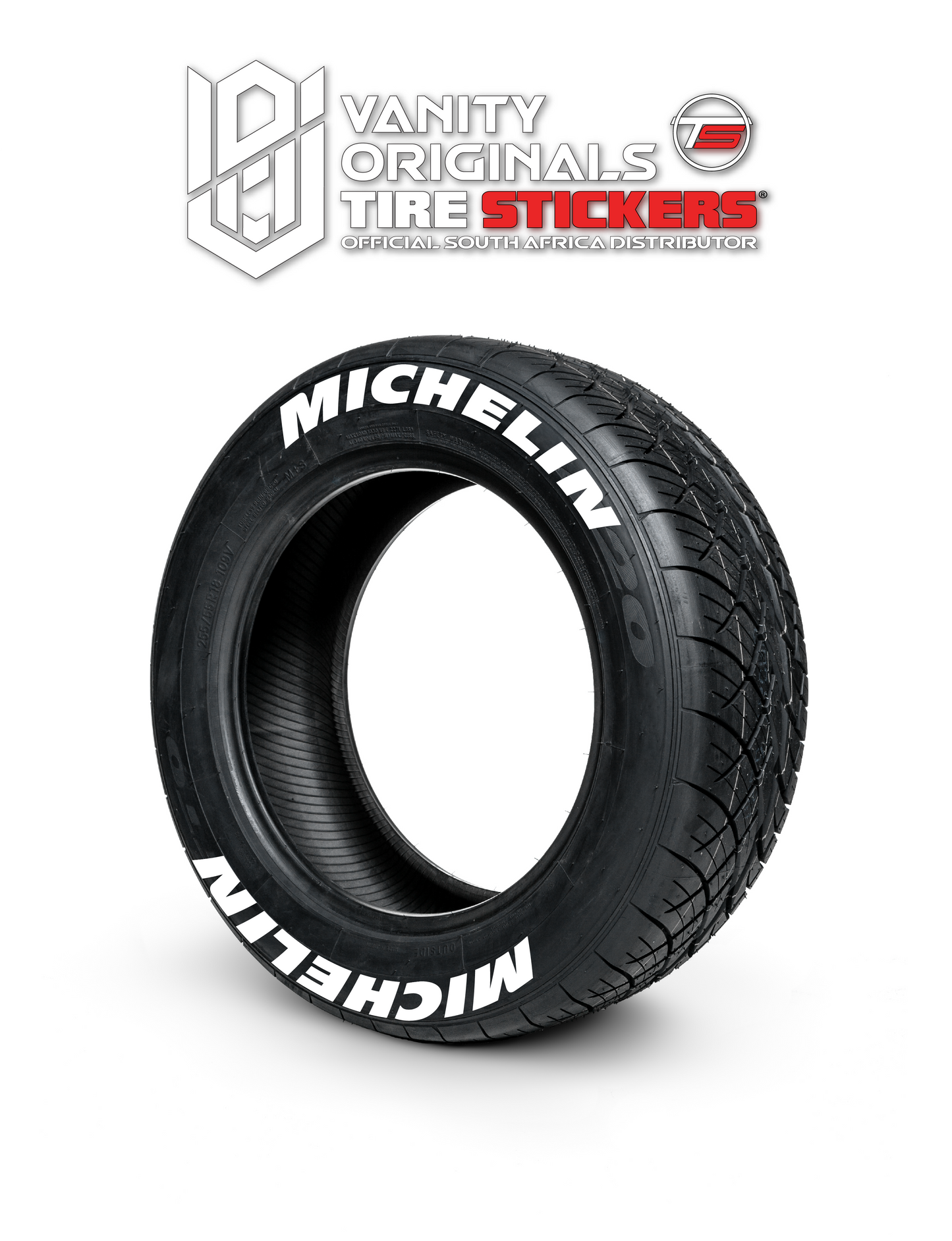 Michelin ( 8x Rubber Decals, Adhesive & Instructions Included )