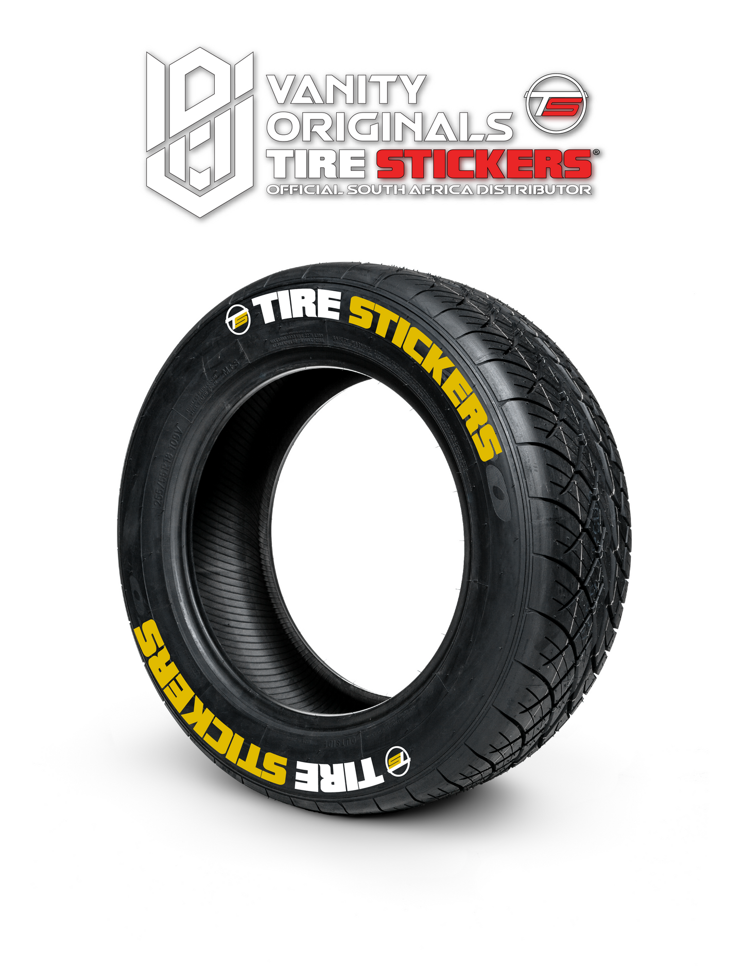 Tire Stickers ( 8x Rubber Decals, Adhesive & Instructions Included )