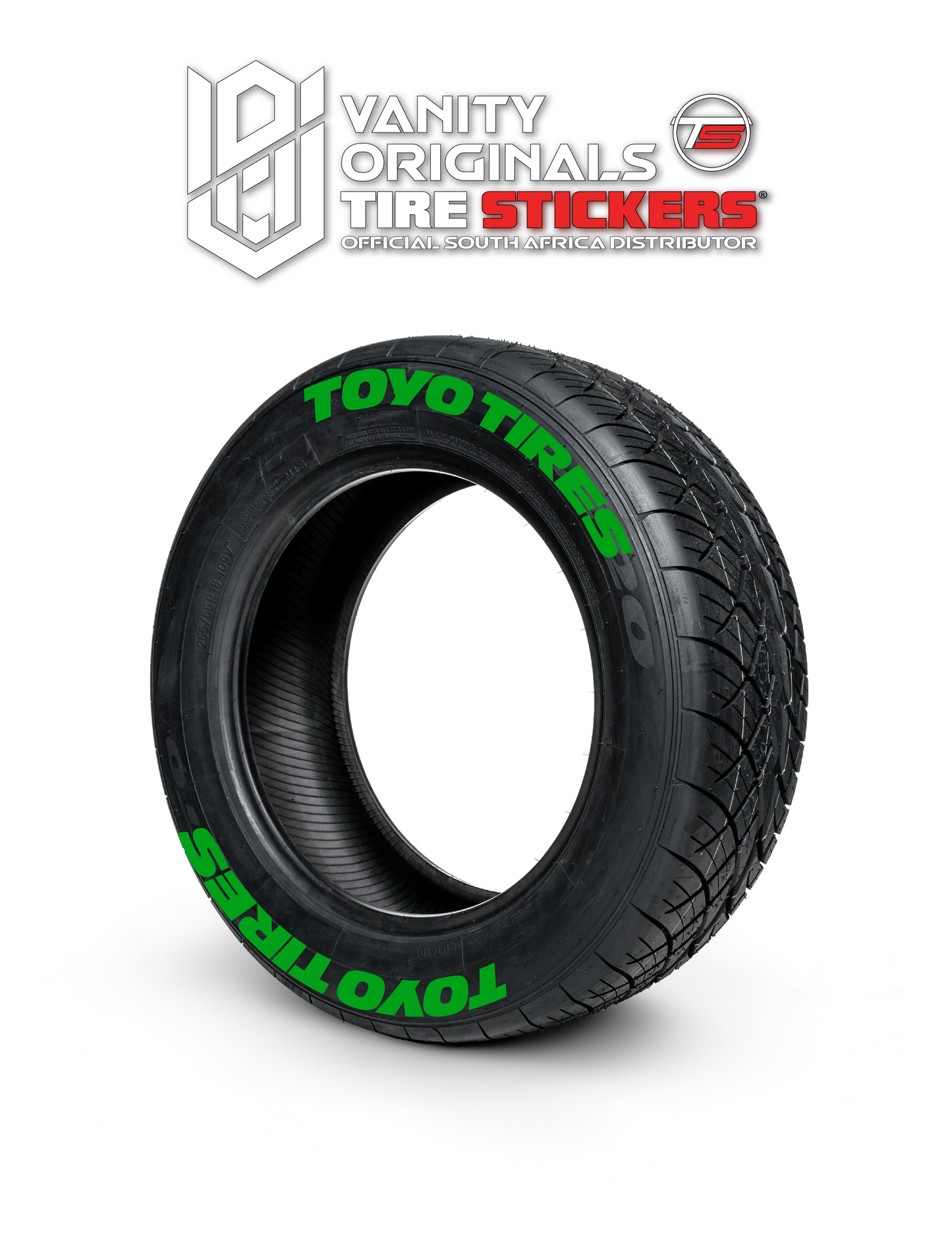 Toyo Tires ( 8x Rubber Decals, Adhesive & Instructions Included )