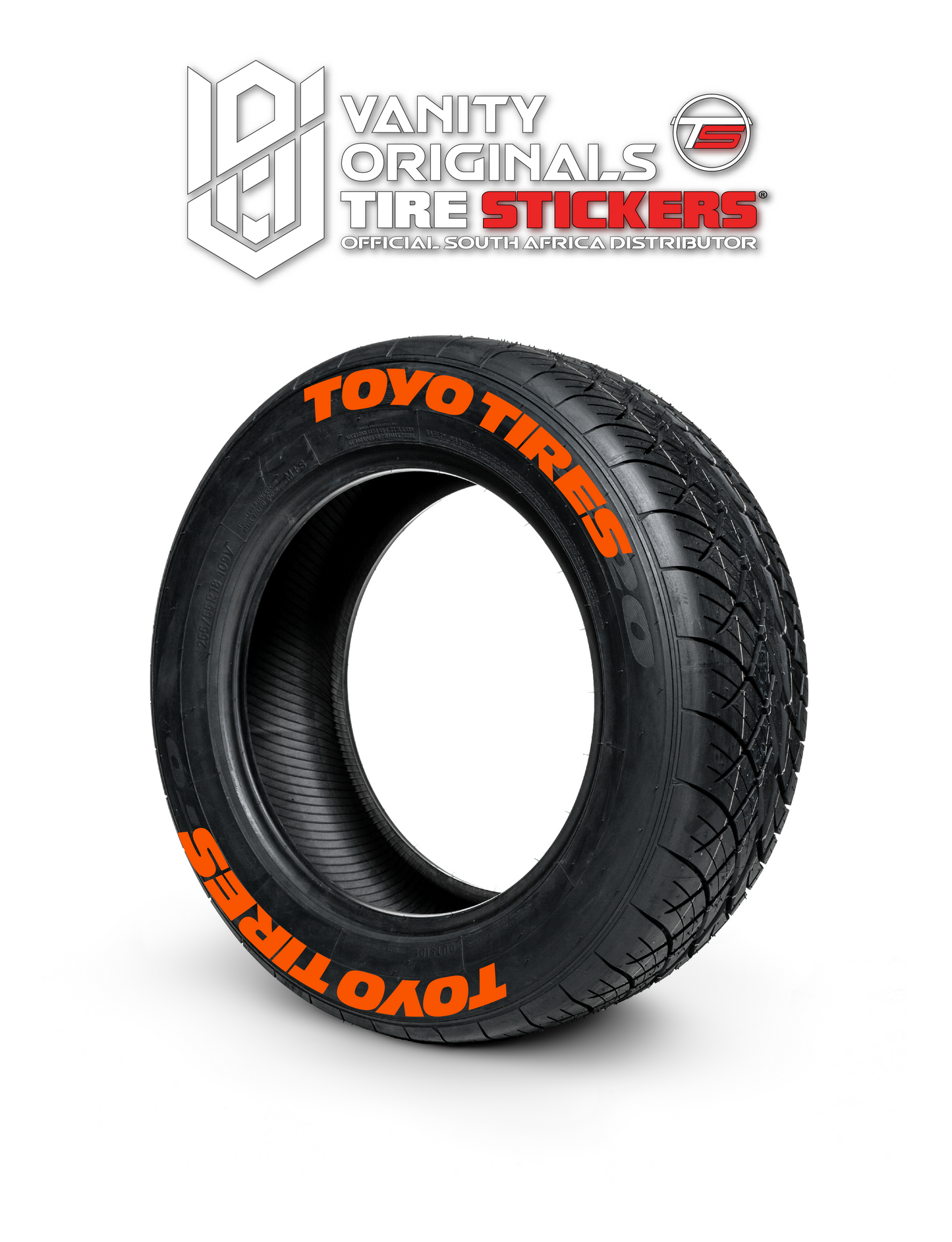 Toyo Tires ( 8x Rubber Decals, Adhesive & Instructions Included )